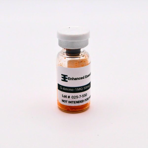 5-Amino 1MQ 50mg vial on white background