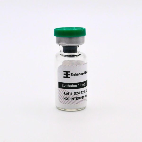 Epithalon 10mg vial on white background