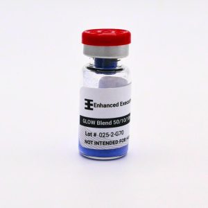 GLOW Blend 5mg vial on white background
