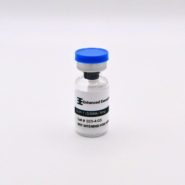 GLP-1 Sema 5mg vial on white background