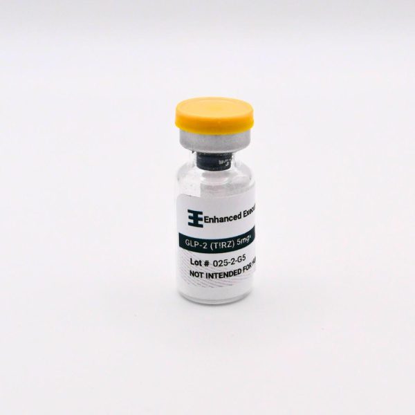 GLP-2 Tirz 5mg vial on white background