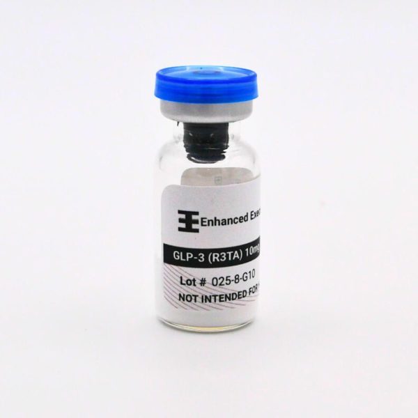 GLP-3 R3TA 10mg vial on white background