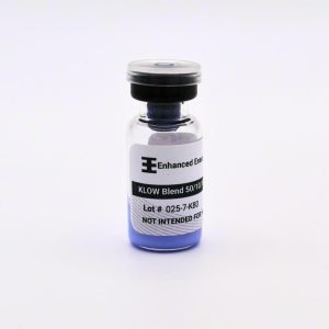 KLOW Blend 10mg vial on white background