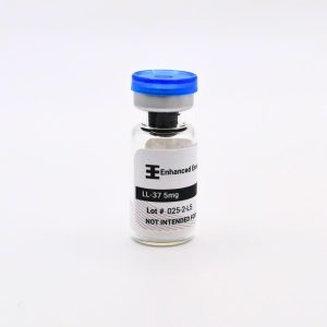 LL-37 5mg vial on white background